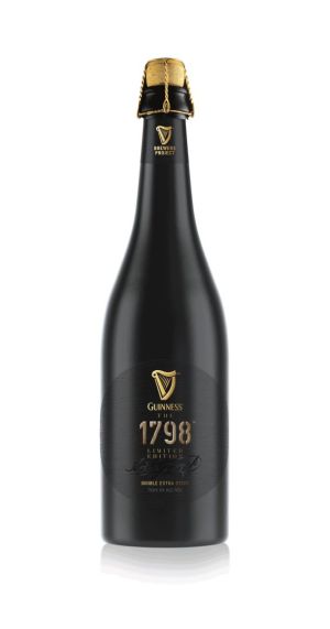 The 1798 Double Extra Stout was brewed with Irish stout malt, crystal malt, and the same roasted barley and yeast used in Guinness Draught.